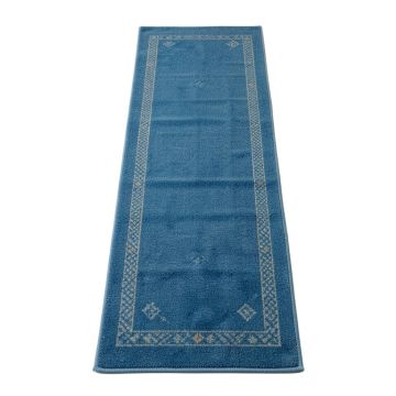 Reed Arc Narrow Runner Rug - Blue