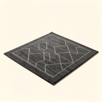 Babich Geometric Shag Dark Gray Area Rug (synthetic illustration; no displayed measurements)
