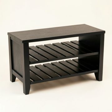 Willow Bluff Shoe Storage Bench - Black (synthetic illustration; no displayed measurements)