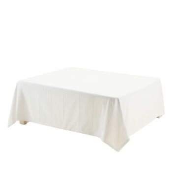 Linden Branch Flat Bed Sheet - White