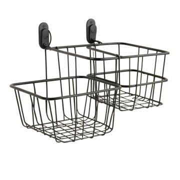 Hanging Fruit And Storage Organizer Wall 3 Piece Metal Basket Set