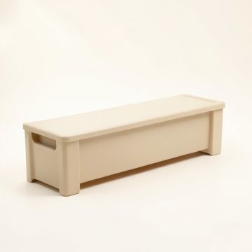 Hazel Crest Narrow Outdoor Storage Bench - Beige (synthetic illustration; no displayed measurements)