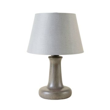 Ash Dell Table Lamp With A Plain Fabric Shade - Gray