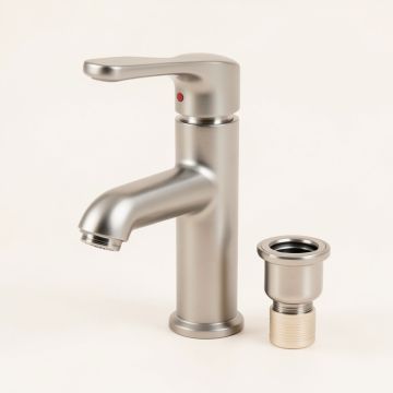 Waterfall Widespread Bathroom Faucet With Drain Assembly (synthetic illustration; no displayed measurements)