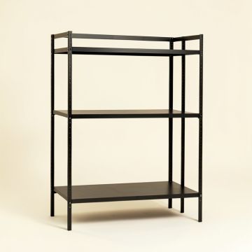 Ash Brook Empty Seed-Starting Shelving Unit Without Lights - Black (synthetic illustration; no displayed measurements)