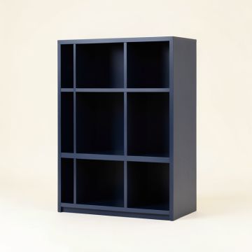 Flint Edge Freestanding Bookcase - Navy (synthetic illustration; no displayed measurements)