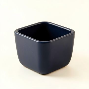 Stone Arc Empty Railing Planter With Integral Brackets - Navy (synthetic illustration; no displayed measurements)