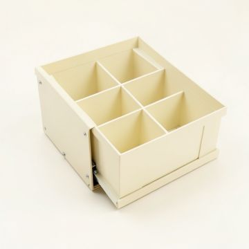 Olive Bend Empty Coffee-Station Organizer - Ivory (synthetic illustration; no displayed measurements)