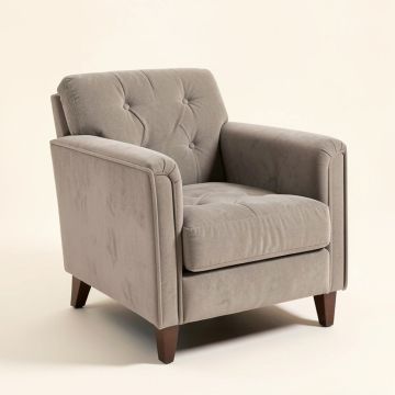 Valeria 30 '' Wide Tufted Polyester Armchair (synthetic illustration; no displayed measurements)