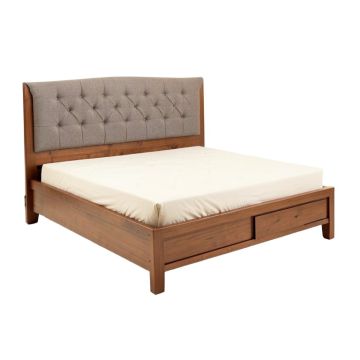 Berkie Queen Tufted Upholstered Low Profile Standard Bed