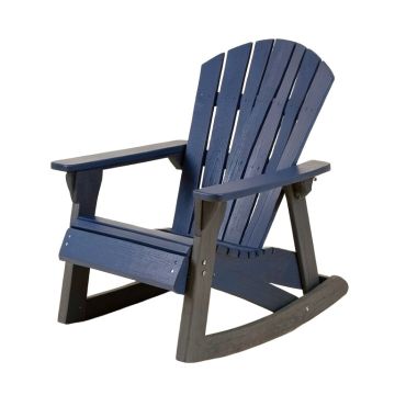 Tulare Solid Wood Rocking Adirondack Chair