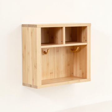 Shore Edge Wall-Mounted Entryway Organizer Shelf - Beige (synthetic illustration; no displayed measurements)