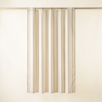 Juniper Crest Shower Curtain Hanging Flat From A Plain Rod - Cream (synthetic illustration; no displayed measurements)