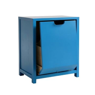 Birch Bluff Freestanding Pull-Out Hamper Cabinet - Blue