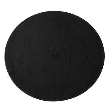Ridge Bend Round Area Rug - Black