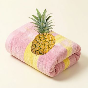 Abbate Pineapples Beach Towel (synthetic illustration; no displayed measurements)