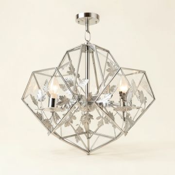Carmen 6 - Light Lantern Geometric Chandelier (synthetic illustration; no displayed measurements)