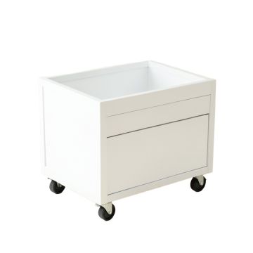 Maple Crossing Empty Rolling Workshop Cart - White
