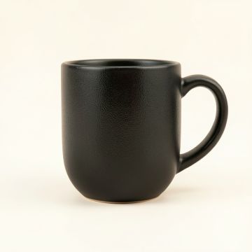 Cedar Crest Ceramic Mug - Black (synthetic illustration; no displayed measurements)