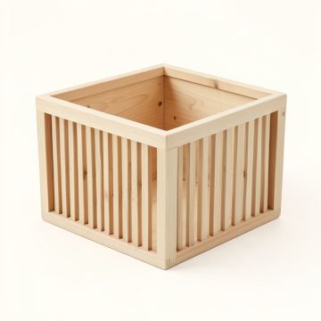 Ridge Crossing Empty Furniture-Style Litter Enclosure - Beige (synthetic illustration; no displayed measurements)