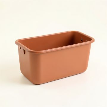Ash Brook Empty Railing Planter With Integral Brackets - Terracotta (synthetic illustration; no displayed measurements)