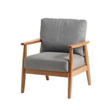 Dawn Bend Upholstered Armchair - Gray