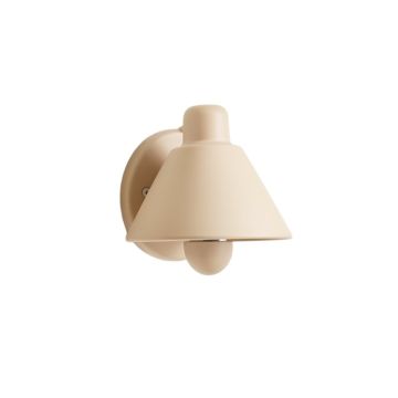 Wren Bridge Wall Sconce Mounted On A Plain Wall - Beige