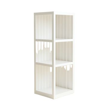 Briar Dell Narrow Cubby Tower - White
