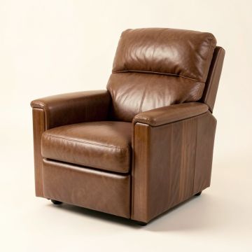 Hoopeston 33.6 '' Wide Faux Leather Manual Club Recliner (synthetic illustration; no displayed measurements)