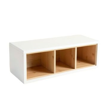 Shore Canyon Shoe Storage Bench - White