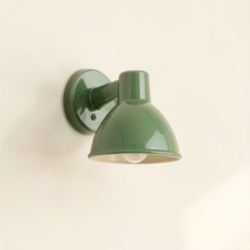 Maple Bend Wall Sconce Mounted On A Plain Wall - Green (synthetic illustration; no displayed measurements)