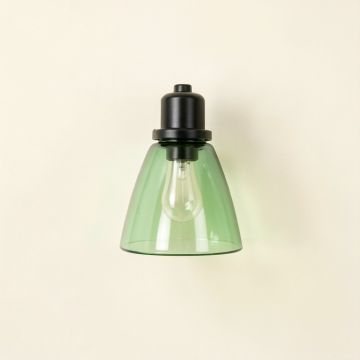 Cove Bridge Wall Sconce Mounted On A Plain Wall - Green (synthetic illustration; no displayed measurements)