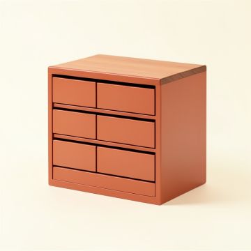 Meadow Bend Small-Parts Storage Drawer Cabinet - Terracotta (synthetic illustration; no displayed measurements)