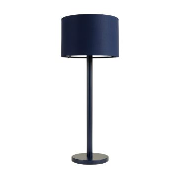 Laurel Arc Floor Lamp With A Plain Fabric Shade - Navy