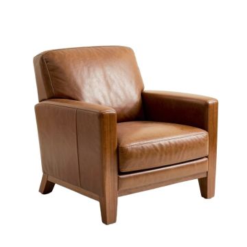 Antle 33 '' Wide Top Grain Leather Armchair