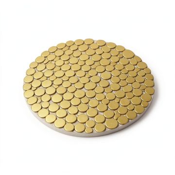 Travel Series Chalet 0.75 '' X 0.75 '' Penny Round Mosaic Tile (synthetic illustration; no displayed measurements)