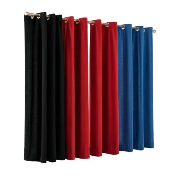 Hauppauge Patch Semi-Sheer Curtain Panels