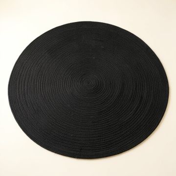 Olive Bridge Round Area Rug - Black (synthetic illustration; no displayed measurements)