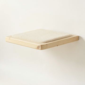 Oak Dell Wall-Mounted Cat Perch - Cream (synthetic illustration; no displayed measurements)
