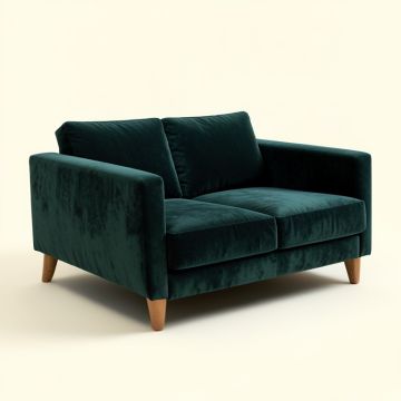 Adela 84.5 '' Velvet Square Arm Sofa (synthetic illustration; no displayed measurements)