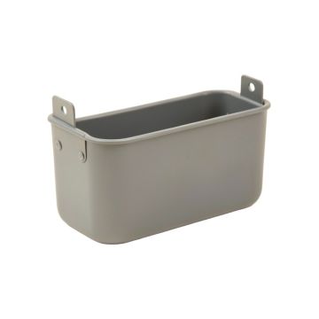 Olive Crossing Empty Railing Planter With Integral Brackets - Gray
