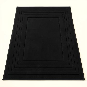 Spruce Brook Rectangular Outdoor Rug - Black (synthetic illustration; no displayed measurements)