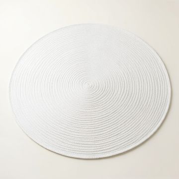 Cove Canyon Round Area Rug - White (synthetic illustration; no displayed measurements)