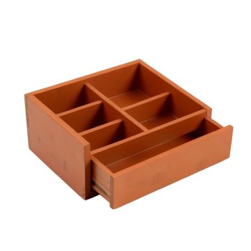 Vale Branch Empty Coffee-Station Organizer - Terracotta