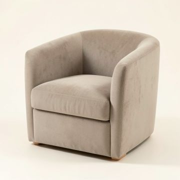 Barnard 25.5 '' Wide Polyester Barrel Chair (synthetic illustration; no displayed measurements)