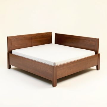 Shandra Solid Wood Low Profile Standard Bed (synthetic illustration; no displayed measurements)