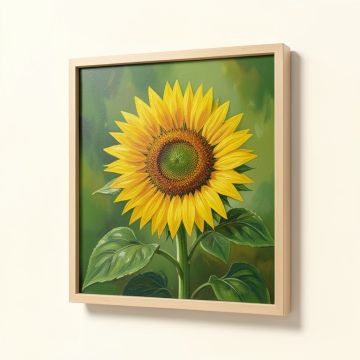 Sunflower House Painting Print (synthetic illustration; no displayed measurements)