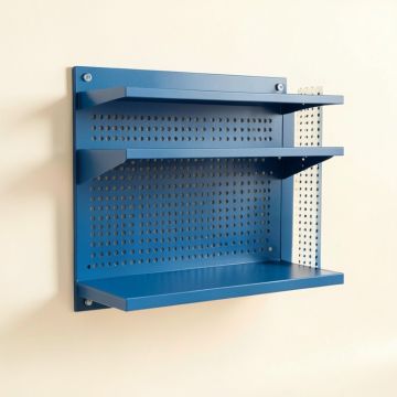 Meadow Edge Empty Wall-Mounted Tool Organizer Panel - Blue (synthetic illustration; no displayed measurements)
