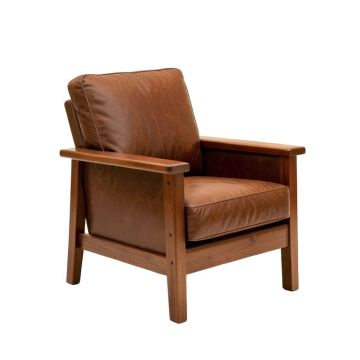 Baina 34 '' W Genuine Leather Top Grain Leather Armchair