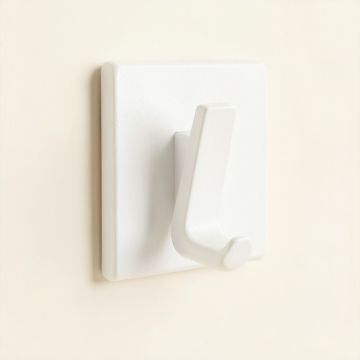 Slate Arc Wall-Mounted Robe Hook - White (synthetic illustration; no displayed measurements)